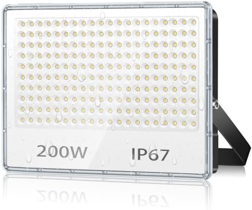 TASINUO 200W LED Floodlight Outdoor | 20000LM IP67 Waterproof Security Light