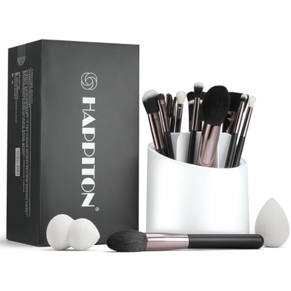 17PCS Professional Makeup Brush Set with Rotating Holder
