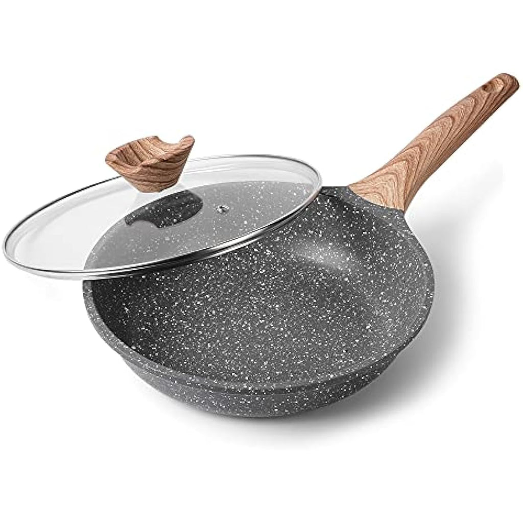 ZUOFENG 24cm Nonstick Frying Pan | Granite Stone Induction Skillet