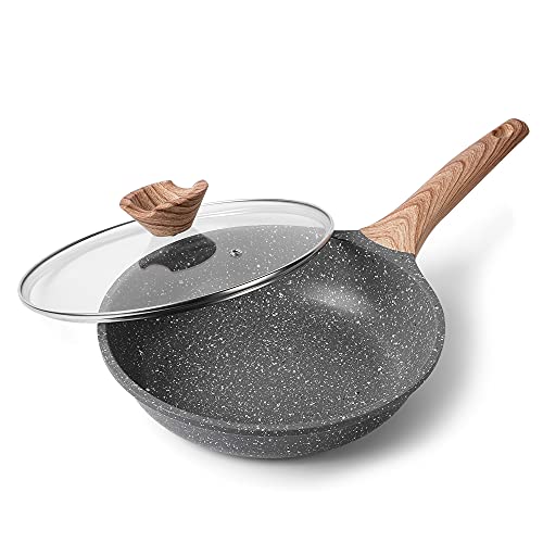 ZUOFENG 28cm Nonstick Frying Pan | Granite Stone Coating Skillet