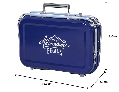 Gentlemen's Hardware Portable BBQ – Navy Blue Suitcase Charcoal Grill
