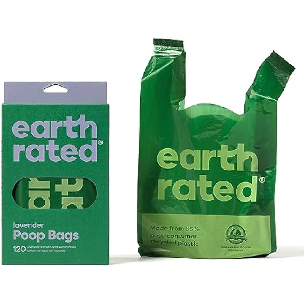 Earth Rated Dog Poo Bags with Handles | Lavender Scented | 120 Count