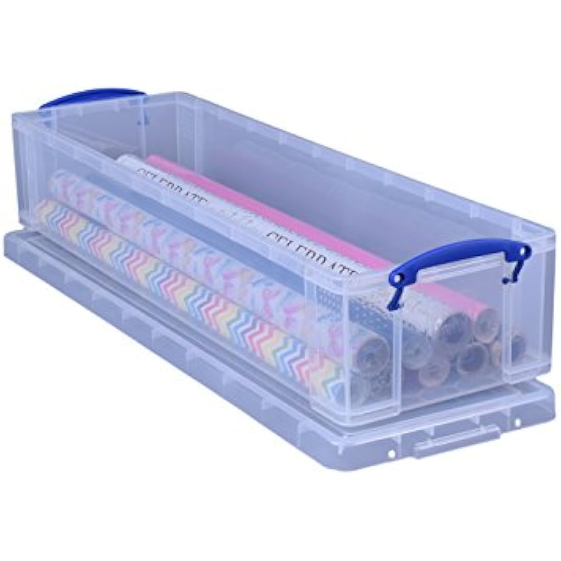 22 Litre Clear Plastic Storage Box – Stackable Organizer