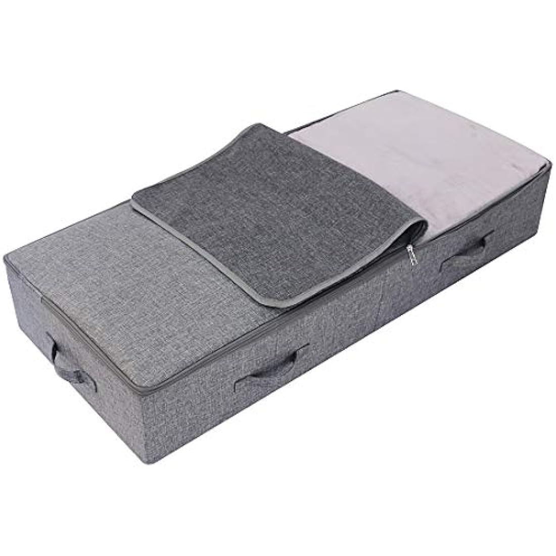 Amonsen Underbed Shoe Storage Organizer with Zip Lid - Dark Gray