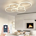 Jolof Store Modern LED Ceiling Light | 72W Dimmable 6-Ring Acrylic Lamp