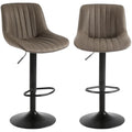 Jolof Store Swivel Bar Stools Set of 2 | Adjustable PU Leather - Brown