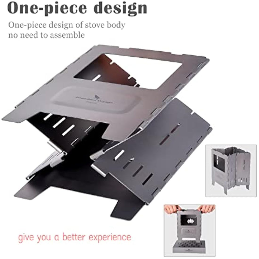 Boundless Voyage Titanium Wood Stove | Foldable Backpacking Grill