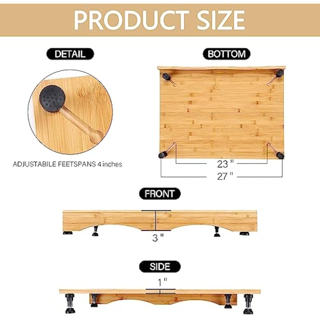 Bamboo Stove Top Cover | Large Cutting Board for RV & Kitchen