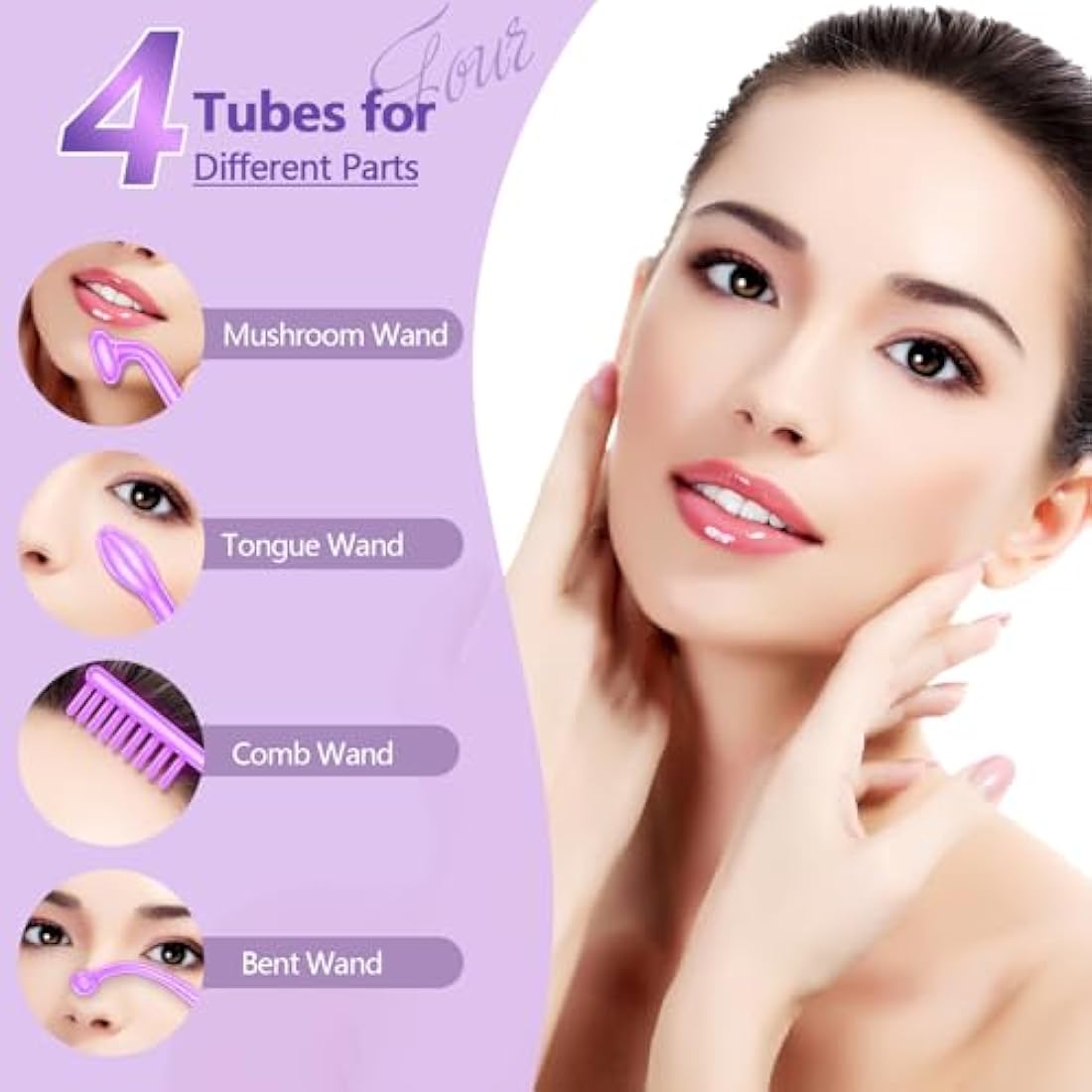 iklestar High Frequency Facial Wand – Skin Tightening & Hair Growth Kit
