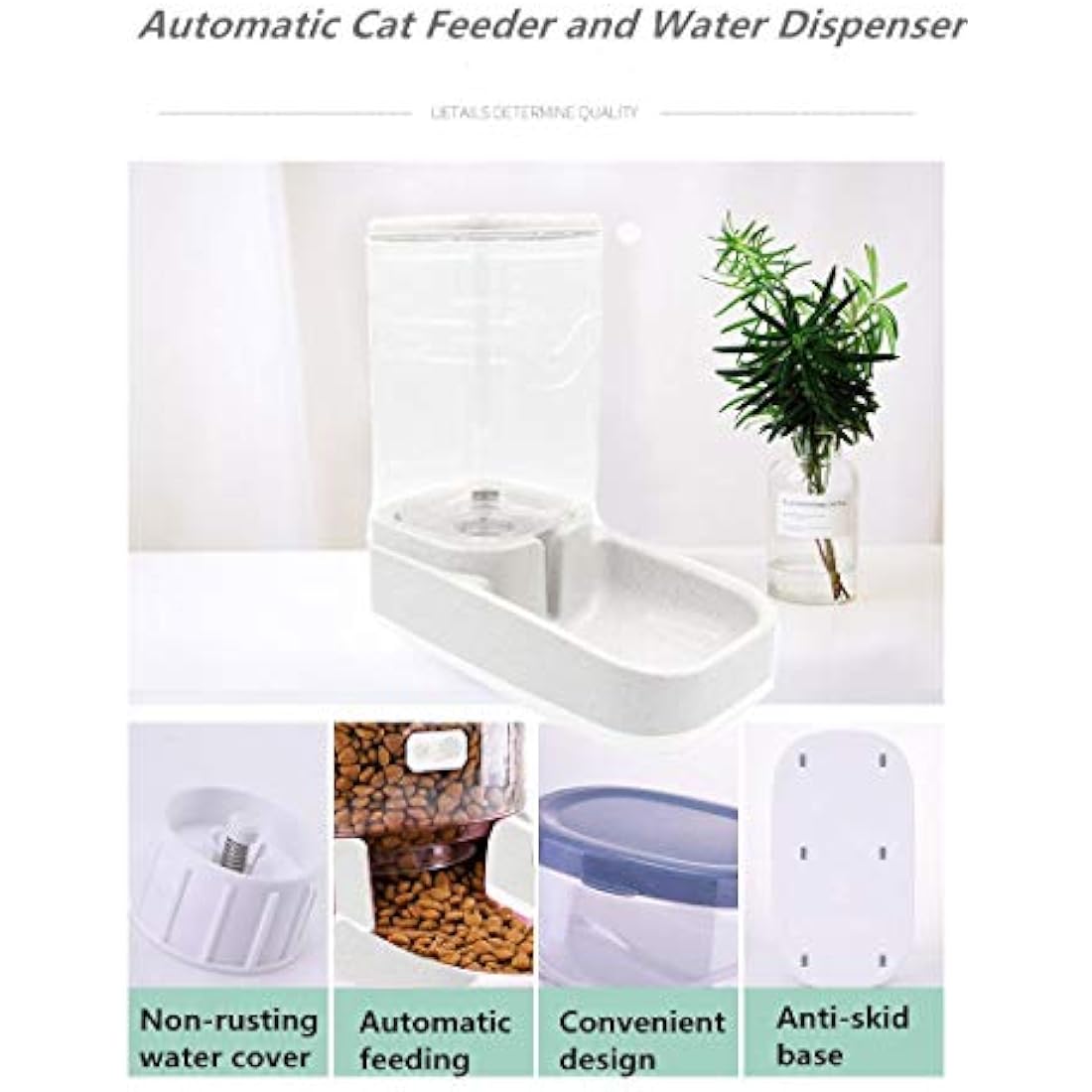 Old Tjikko Gravity Pet Feeder and Waterer Set | 3.8L BPA-Free Dispenser