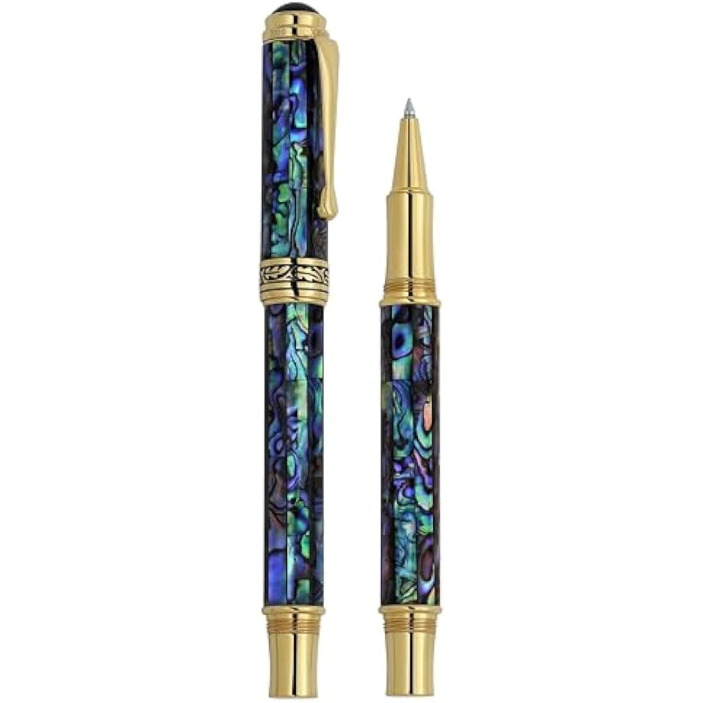 Xezo Maestro Rollerball Pen | Paua Sea Shell & 18K Gold Plated Limited Edition