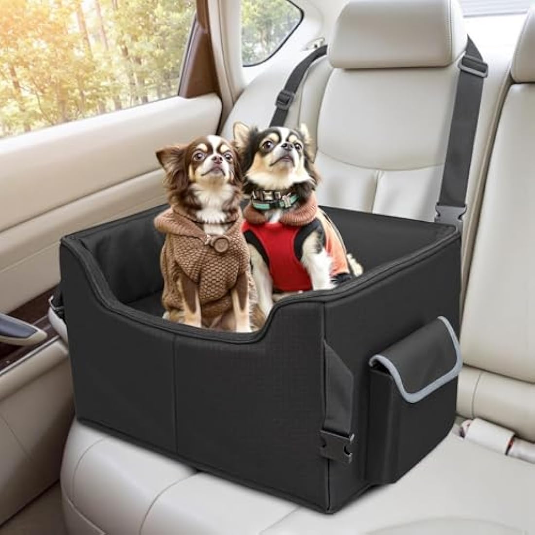 Babenest Dog Booster Car Seat – Elevated Pet Travel Bed for Small Dogs