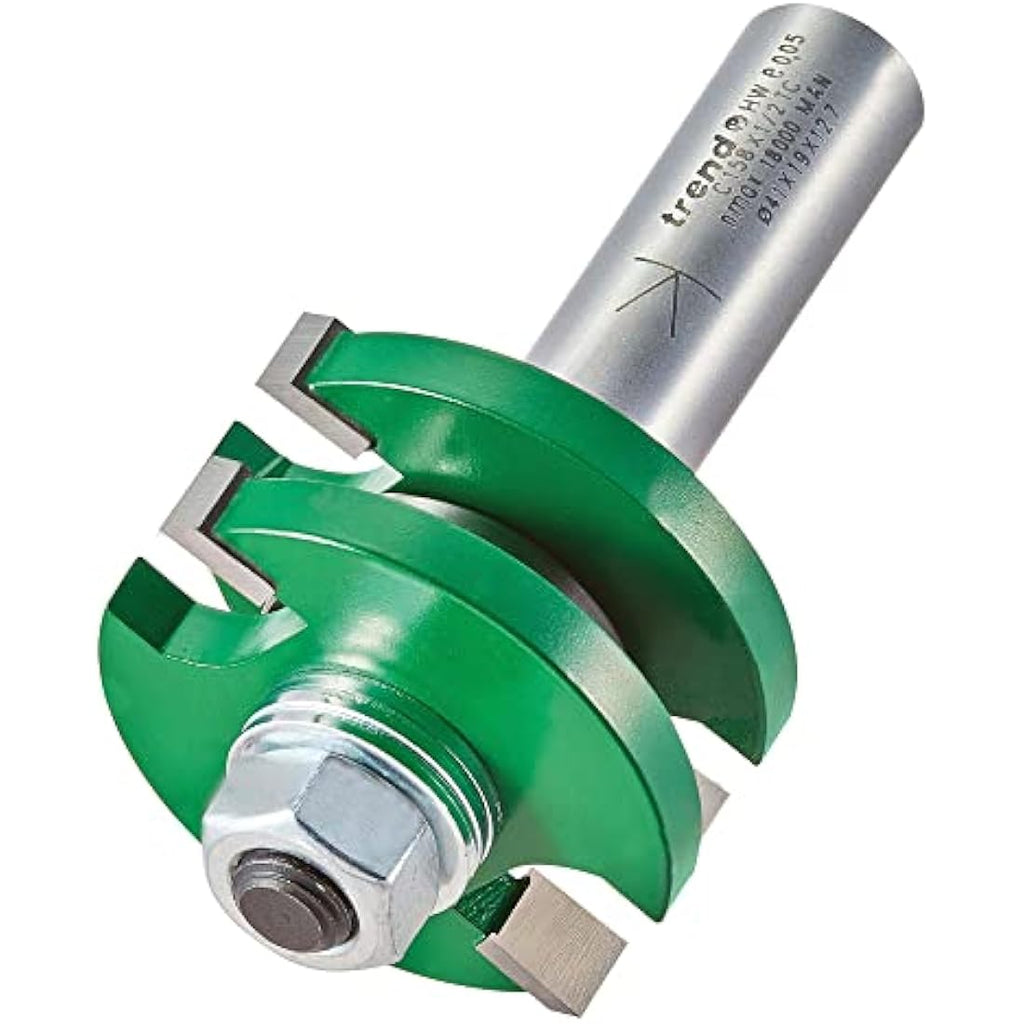 Trend CraftPro Tongue and Groove Router Bit | 1/2 Inch Shank Carbide