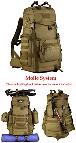 YUHAN 60L Tactical Backpack | Military MOLLE Hiking Trekking Rucksack