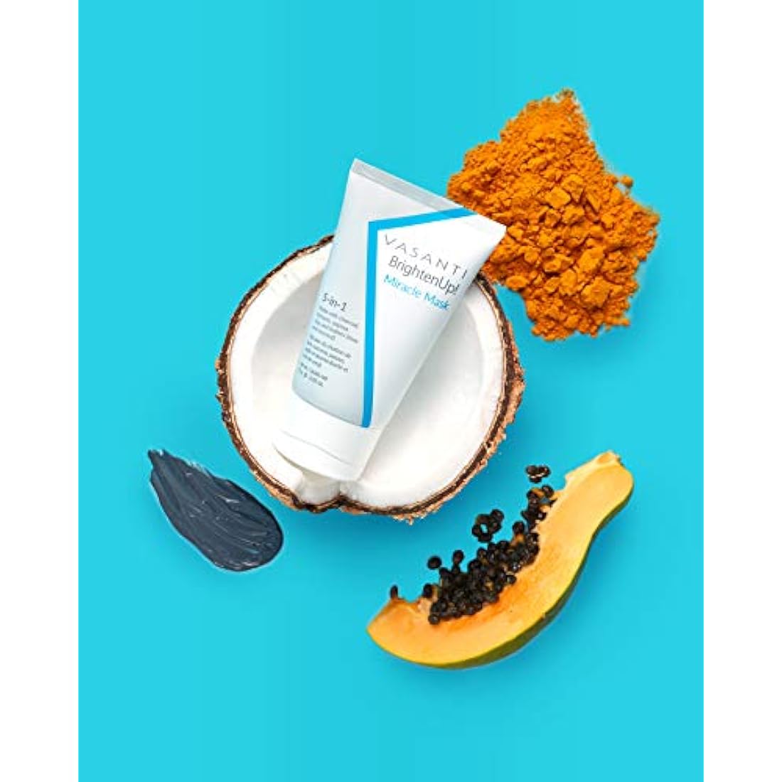 Vasanti Brighten Up! Miracle Mask – Turmeric & Charcoal Facial Mask