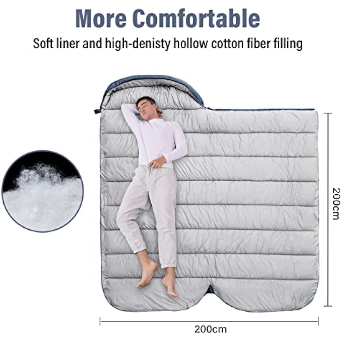 BISINNA XXL Sleeping Bag | Big and Tall 3-4 Season Waterproof Gear