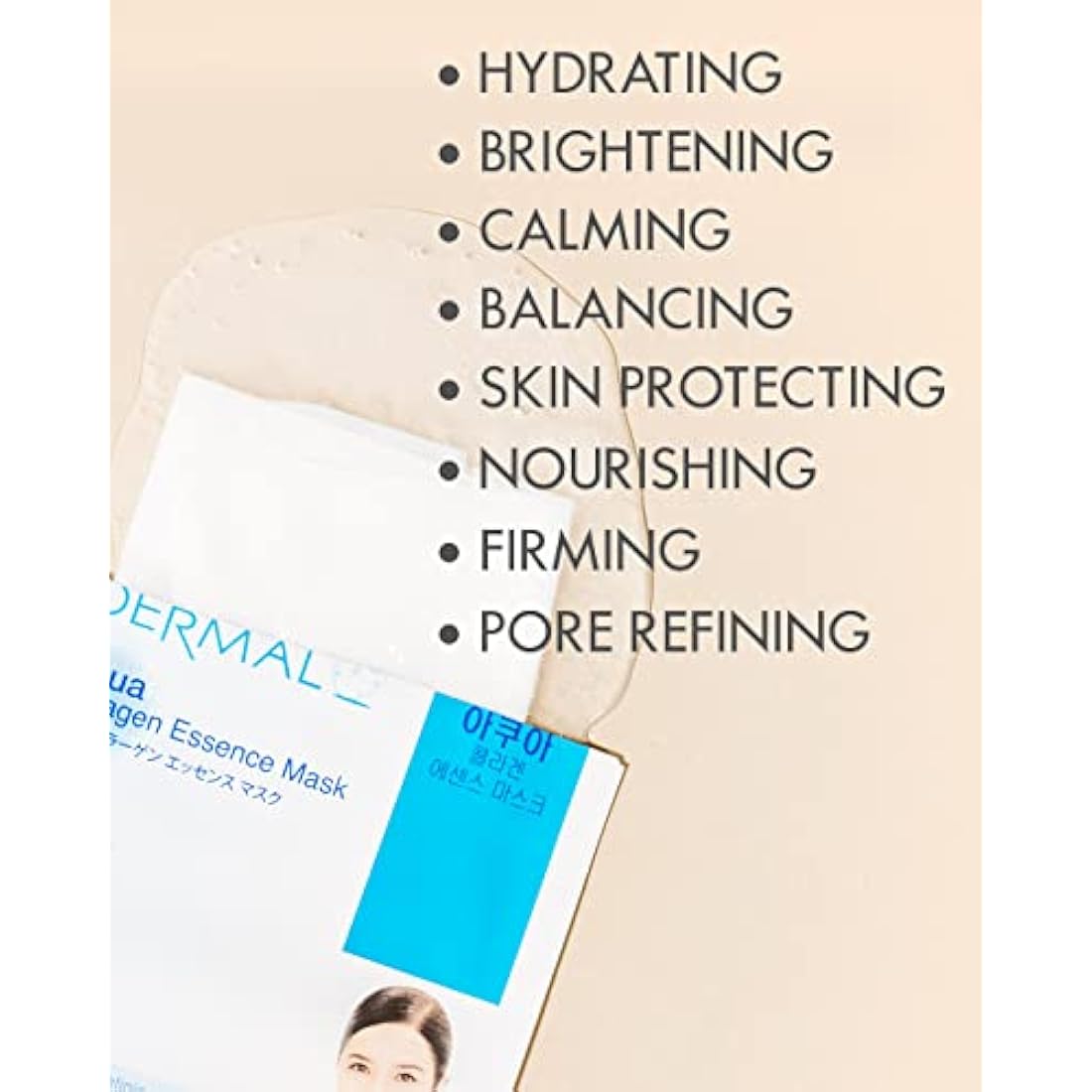 Dermal Collagen Essence Facial Mask Sheet - 39 Combo Pack Korean Skincare