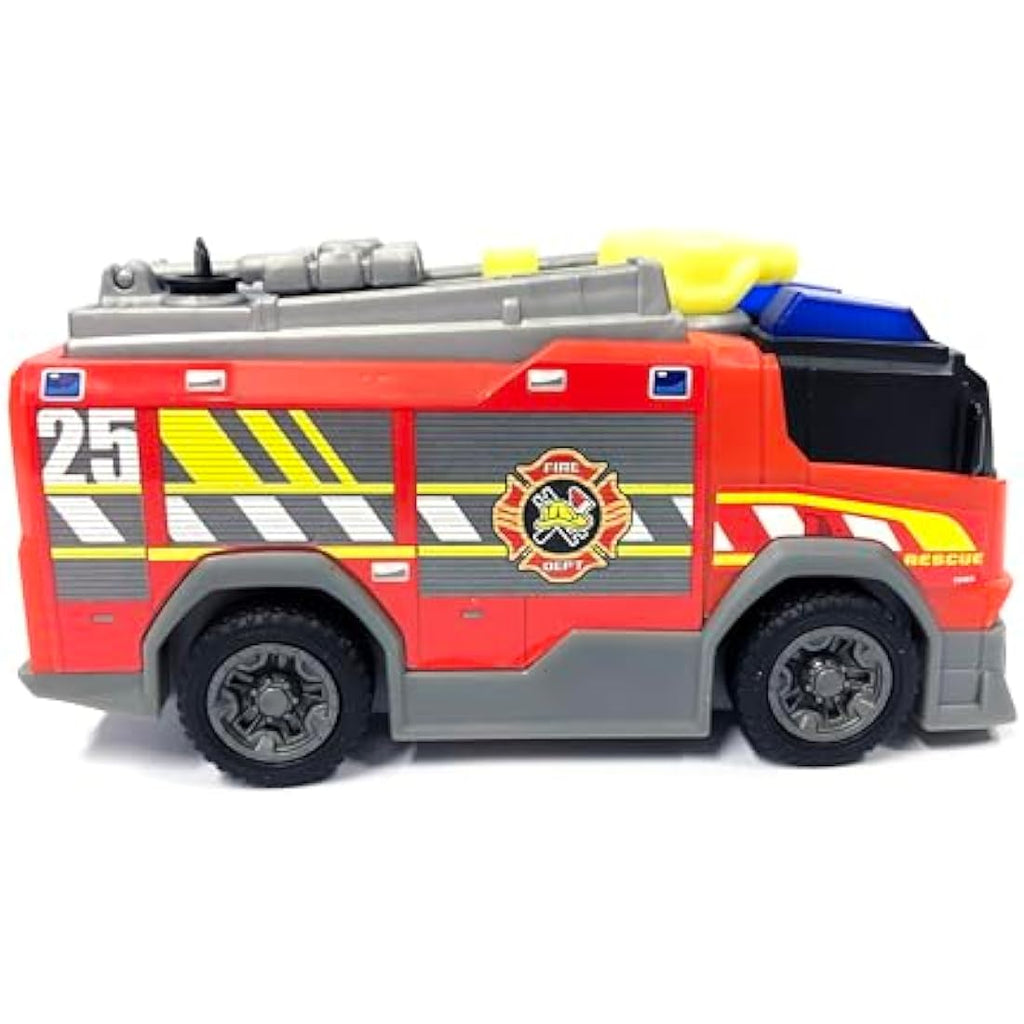 Majorette Fire Truck Toy – 15cm Land Rover with Water Spray & Siren