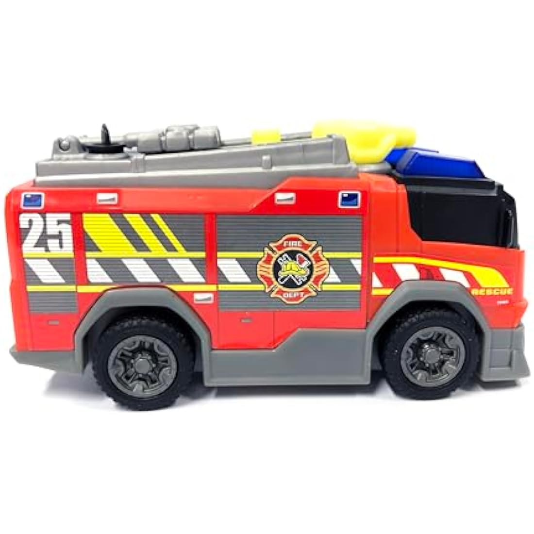 Majorette Fire Truck Toy – 15cm Land Rover with Water Spray & Siren