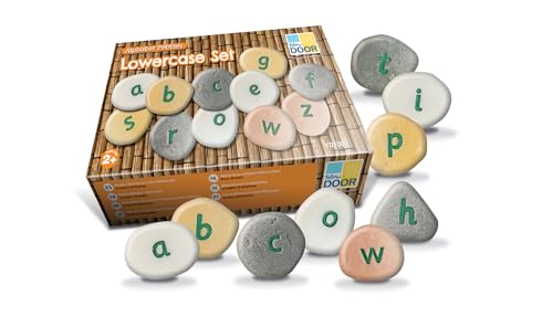 Yellow Door Lowercase Alphabet Pebbles – 26 Durable Phonics Stones
