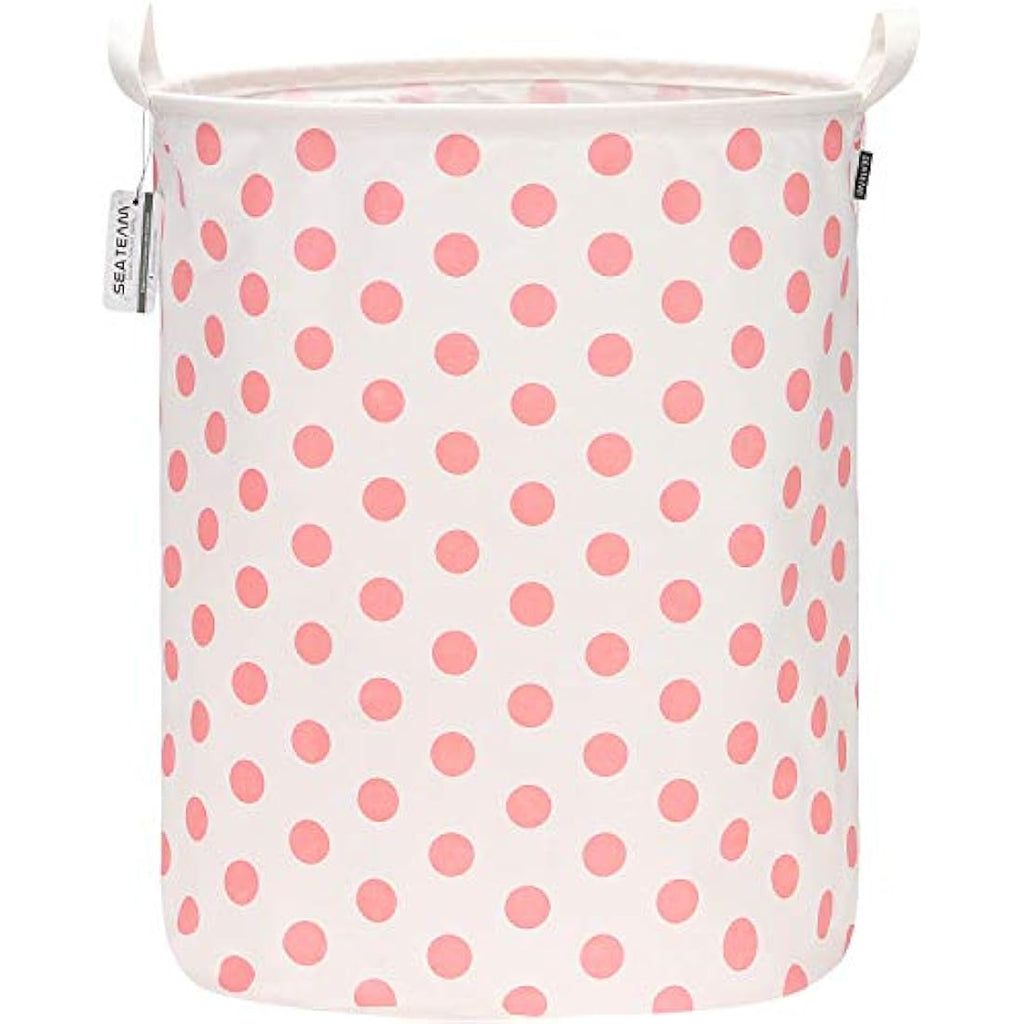 Sea Team Waterproof Ramie Cotton Laundry Hamper – Large Folding Storage Bin