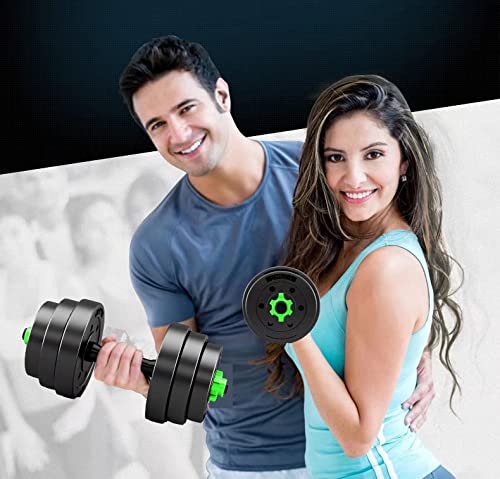 BCBIG Adjustable Dumbbell and Barbell Set - 10kg Green Strength Training