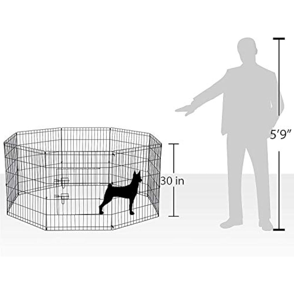 Underdog 8 Panel Foldable Pet Playpen | Indoor & Outdoor Puppy Pen - 76cm