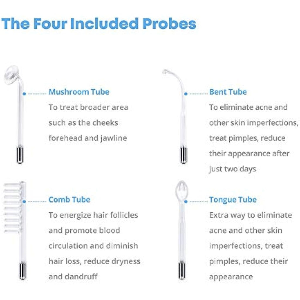 TEEROVA High Frequency Skin Therapy Wand | Portable Facial & Hair Device