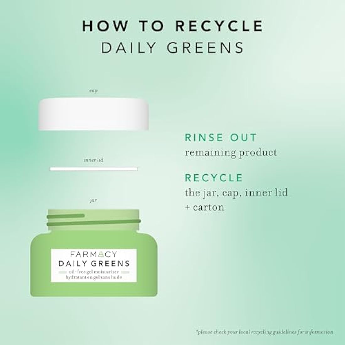 Farmacy Daily Greens Oil-Free Gel Face Moisturizer with Hyaluronic Acid
