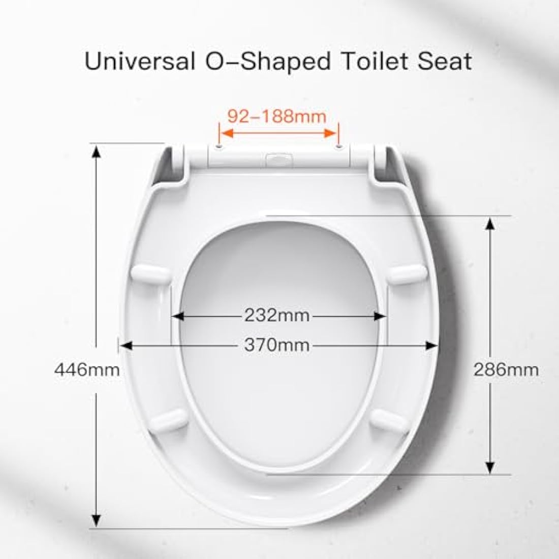 Pipishell O-Shape Toilet Seat – Soft Close with Quick Release, White