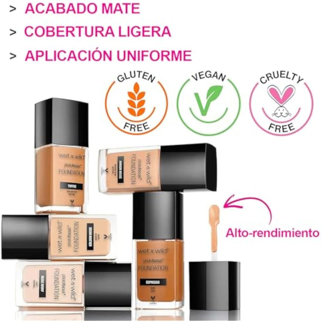 Wet n Wild Photo Focus Matte Liquid Foundation – Soft Beige, 30ml