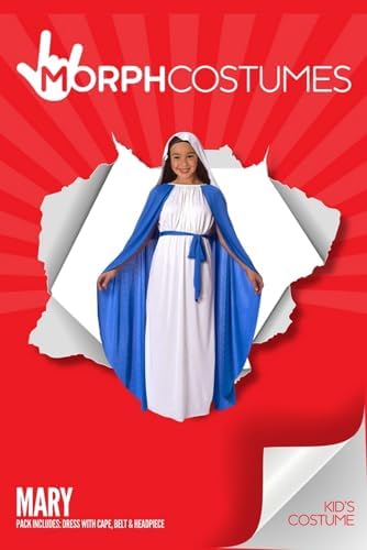 Jolof Store Virgin Mary Nativity Costume for Girls - Kids Religious Dress