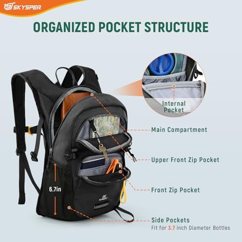 SKYSPER 15L Hiking Backpack – Lightweight Recycled Travel Day Pack
