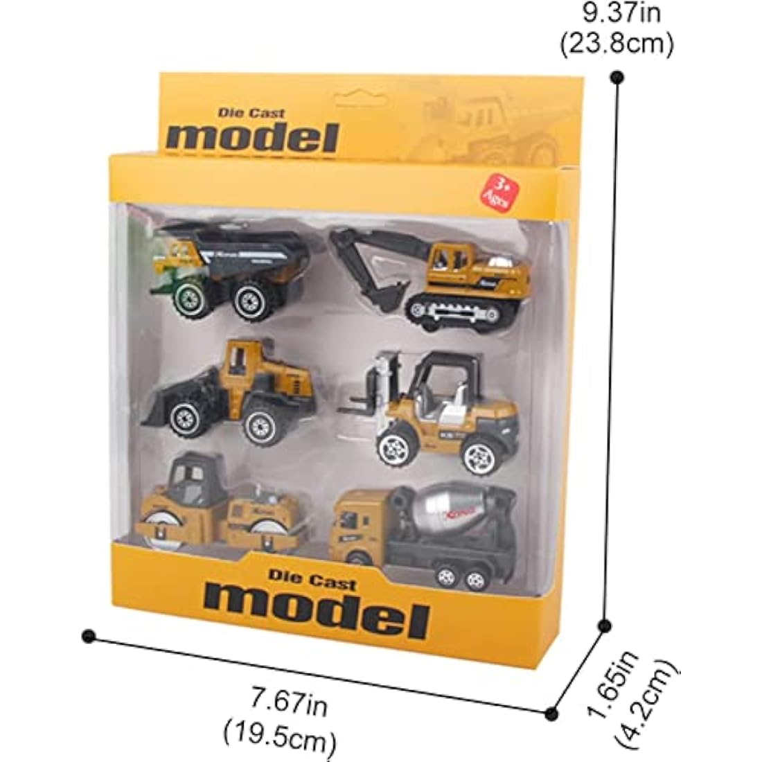 6-Pack Diecast Construction Vehicle Toy Set for Boys