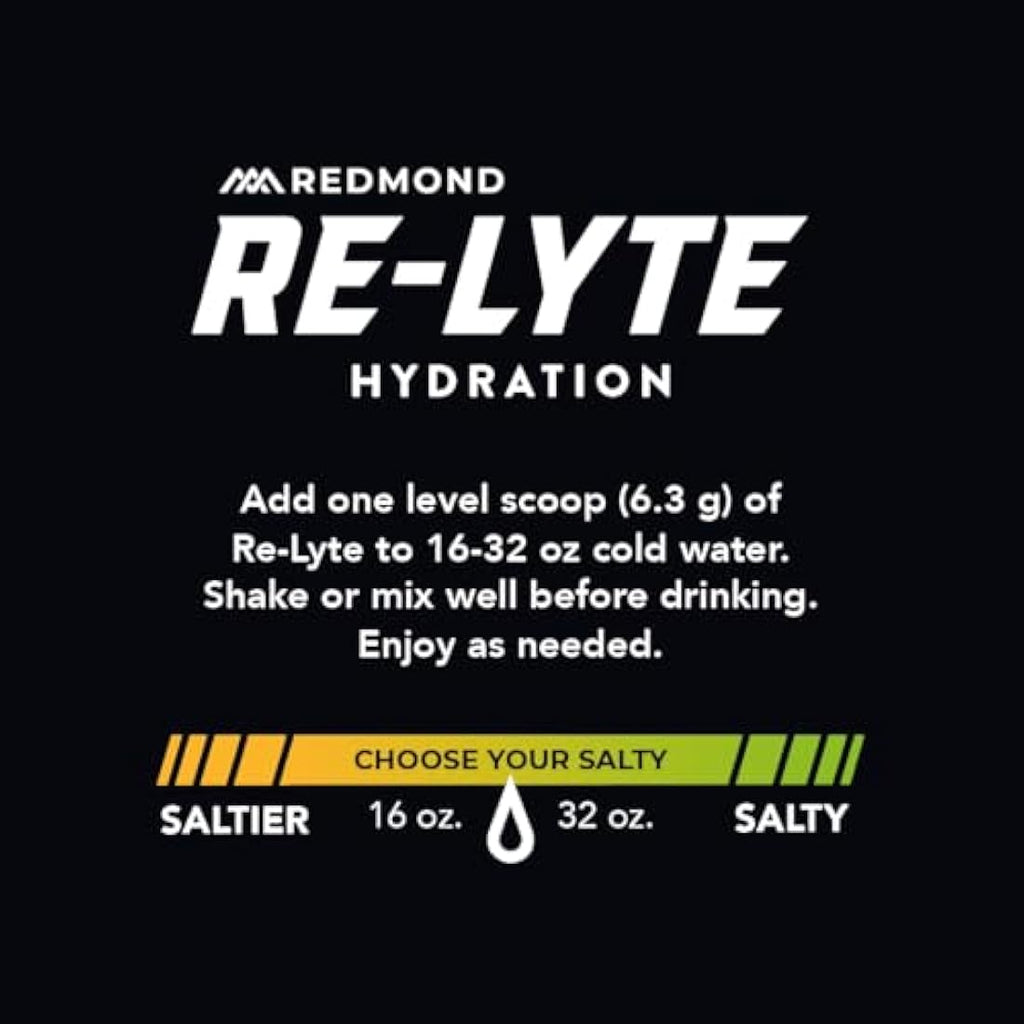 Redmond Re-Lyte Electrolyte Drink Mix - Lemon Lime Hydration Powder