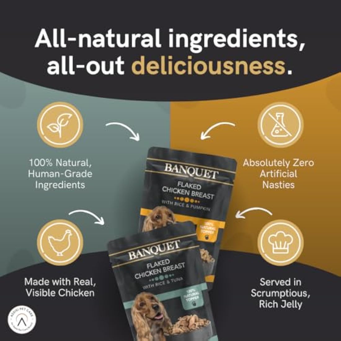 HiLife Banquet Natural Wet Dog Food - Chicken, Rice & Tuna - 30 Pouches