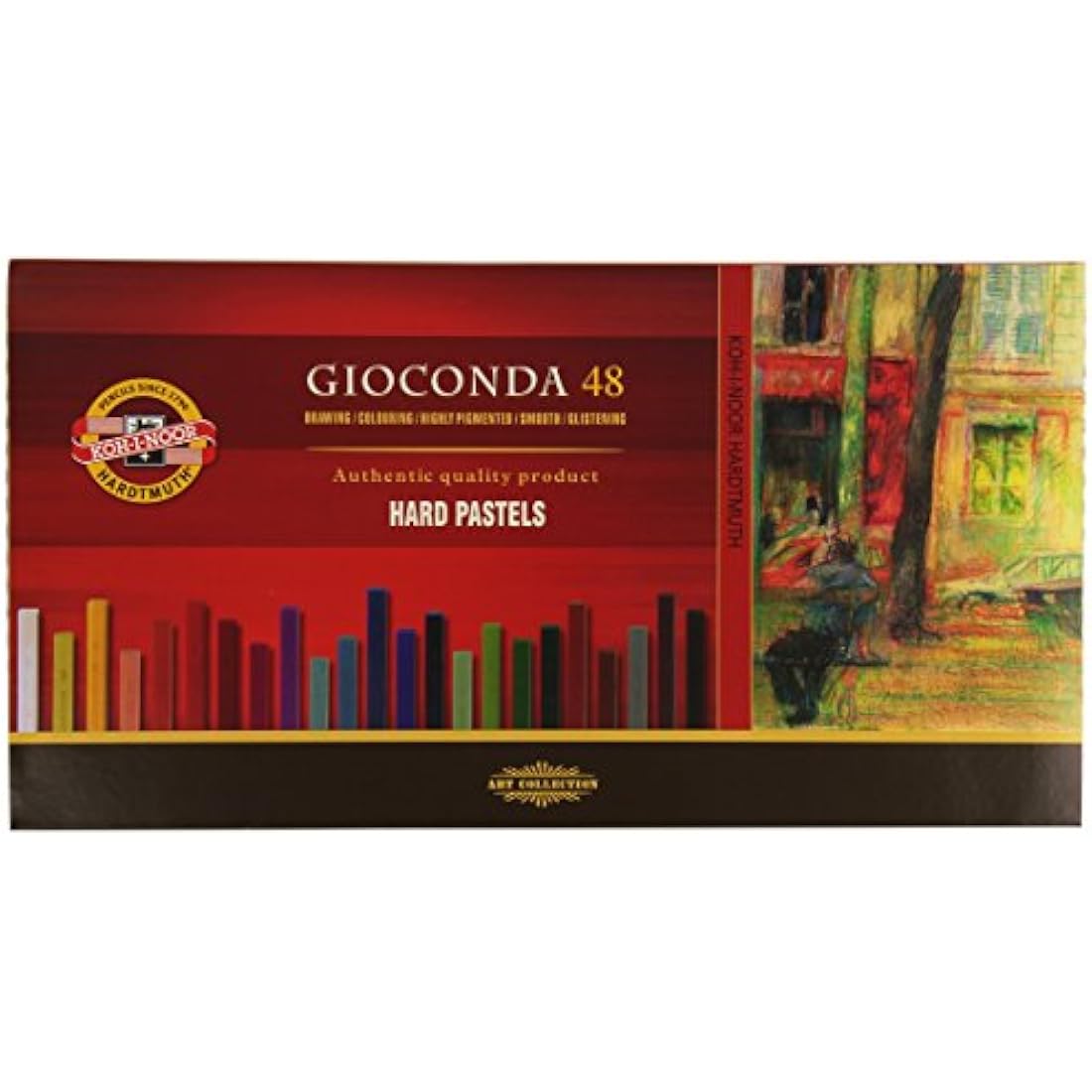 KOH-I-NOOR Gioconda 8116 Artist Hard Pastels - Assorted Colors, 48 Pack