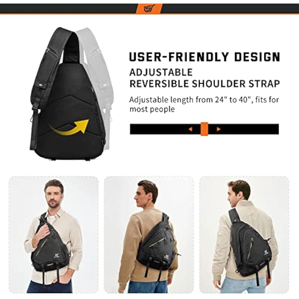 SKYSPER 18L Sling Laptop Bag – 13 Inch Water-Resistant Hiking Daypack