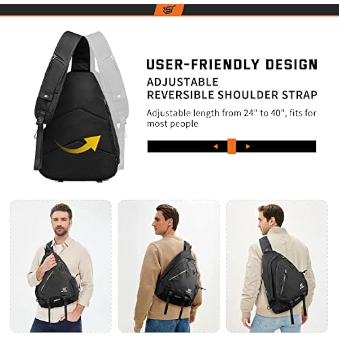 SKYSPER 18L Sling Laptop Bag – 13 Inch Water-Resistant Hiking Daypack