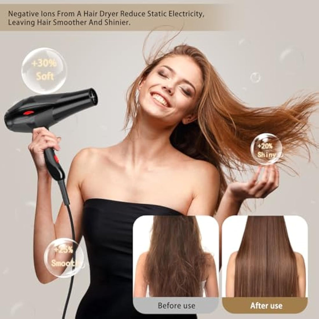 Jooayou 3000W Ionic Hair Dryer | Professional Fast Drying Blow Dryer