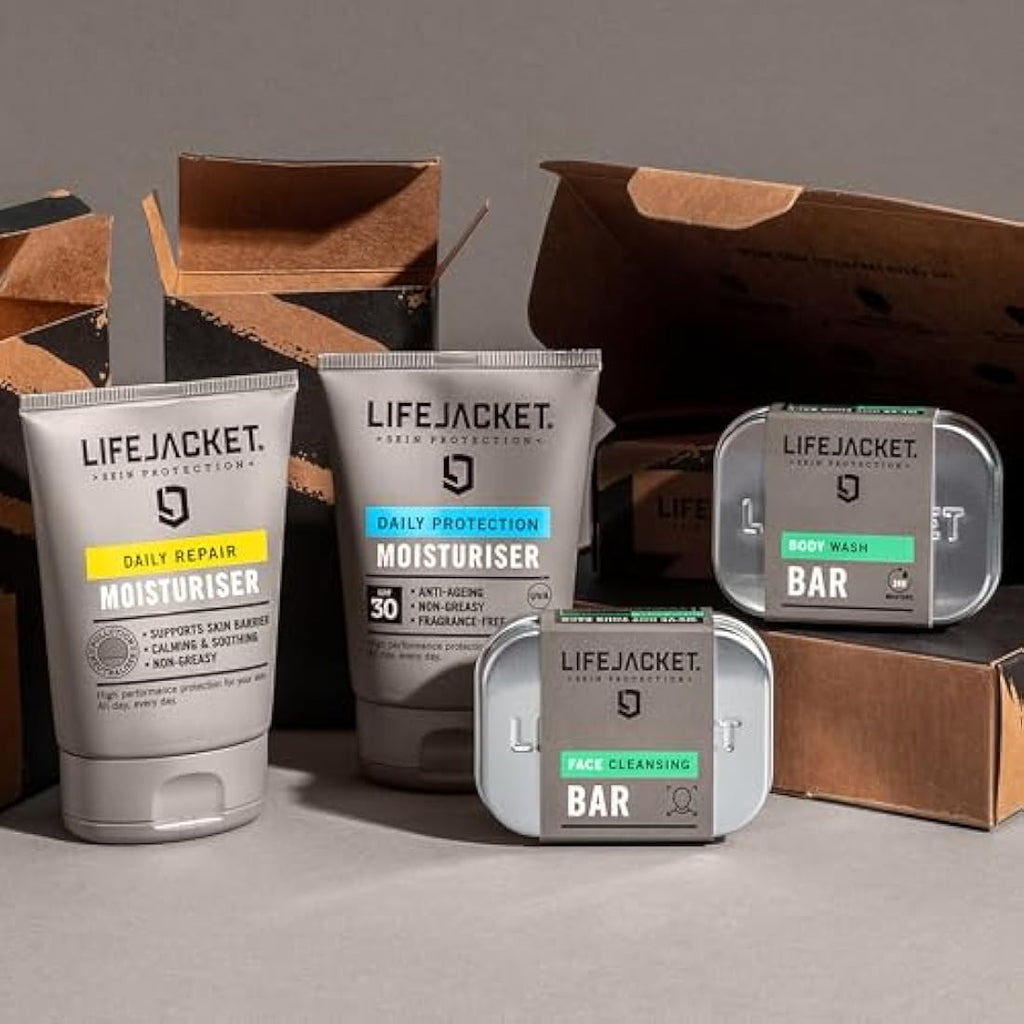 LifeJacket Daily Protection Skincare Set | SPF 30 & Anti-Ageing 4-Piece Kit