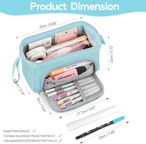 Mamowla Large Pencil Case | Durable Stationery Pouch for School