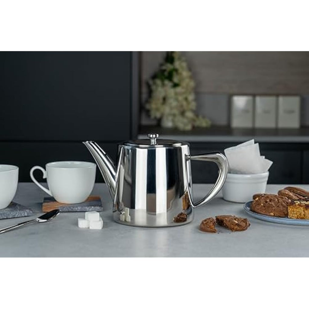 Café Olé Derwent Stainless Steel Teapot | 48oz Mirror Polished Finish