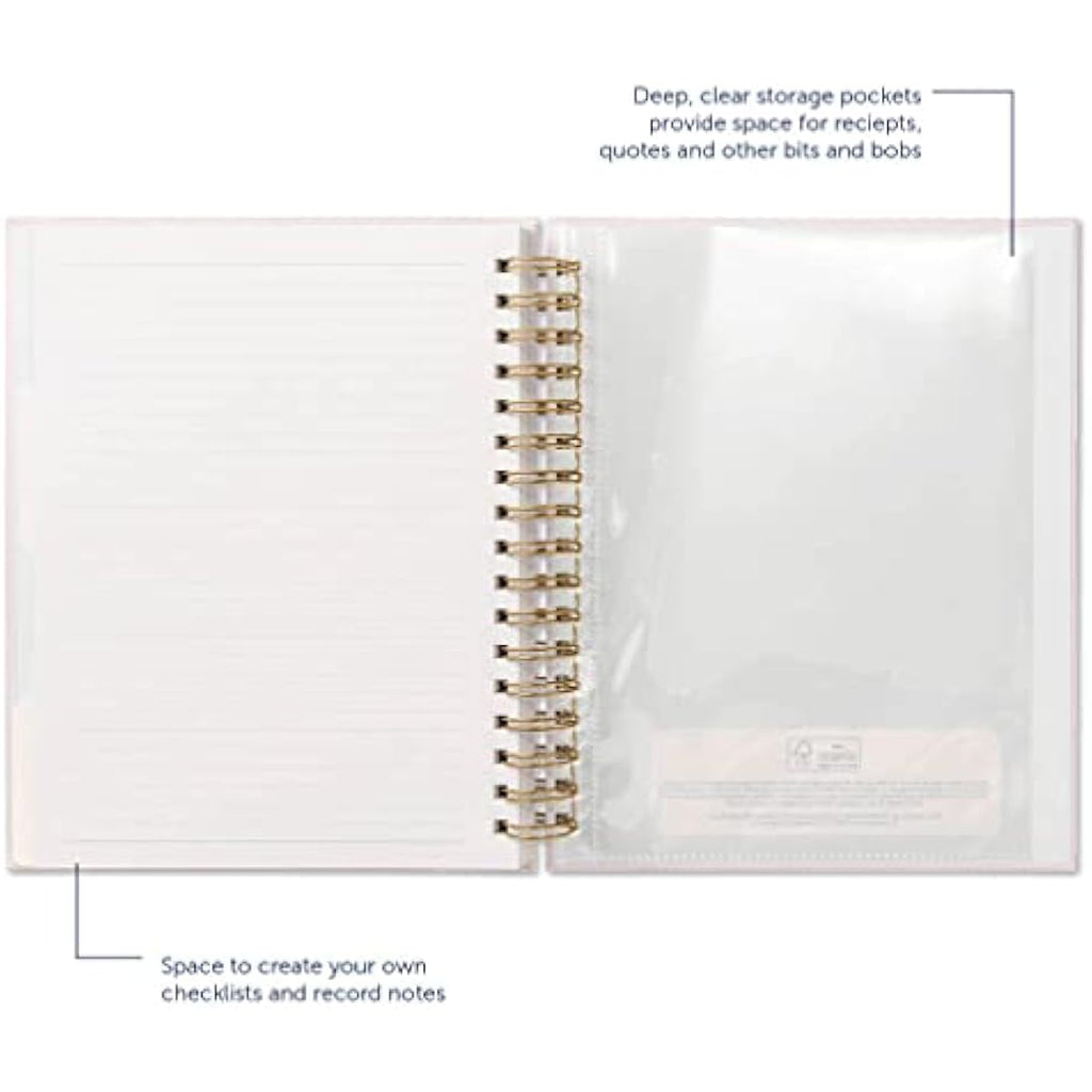 Busy B Wedding Planner Organiser – Pink and Gold Spiral Notebook