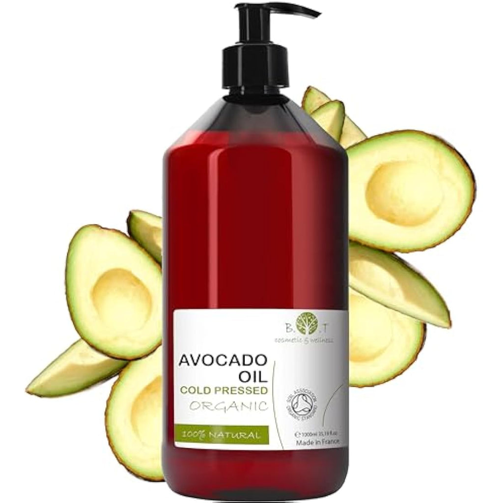 Organic Cold Pressed Avocado Oil - Hair & Body Care, 1000ml