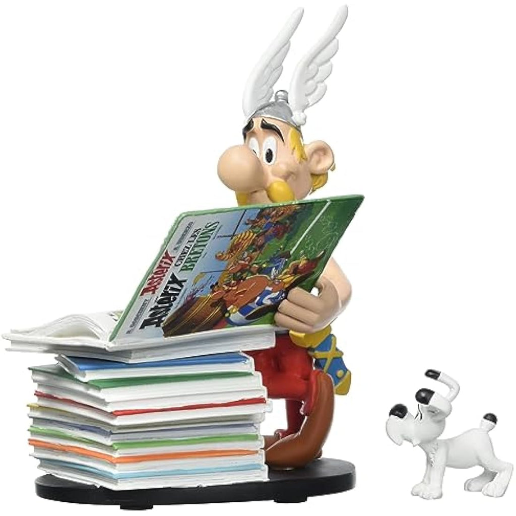 Asterix Sits on Stack of Books Collectible Figurine by Plastoy