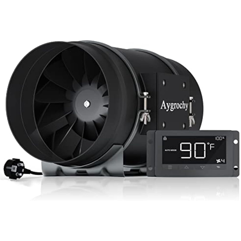 Aygrochy 8” Inline Duct Fan with Smart Controller | 550 CFM EC Motor