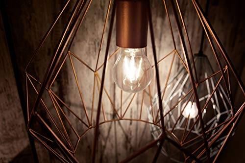 Eglo Carlton Vintage Pendant Lamp | Copper Geometric Retro Light