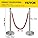 Silver Stanchion Posts - 4 Pack Queue Barriers with Red Velvet Rope