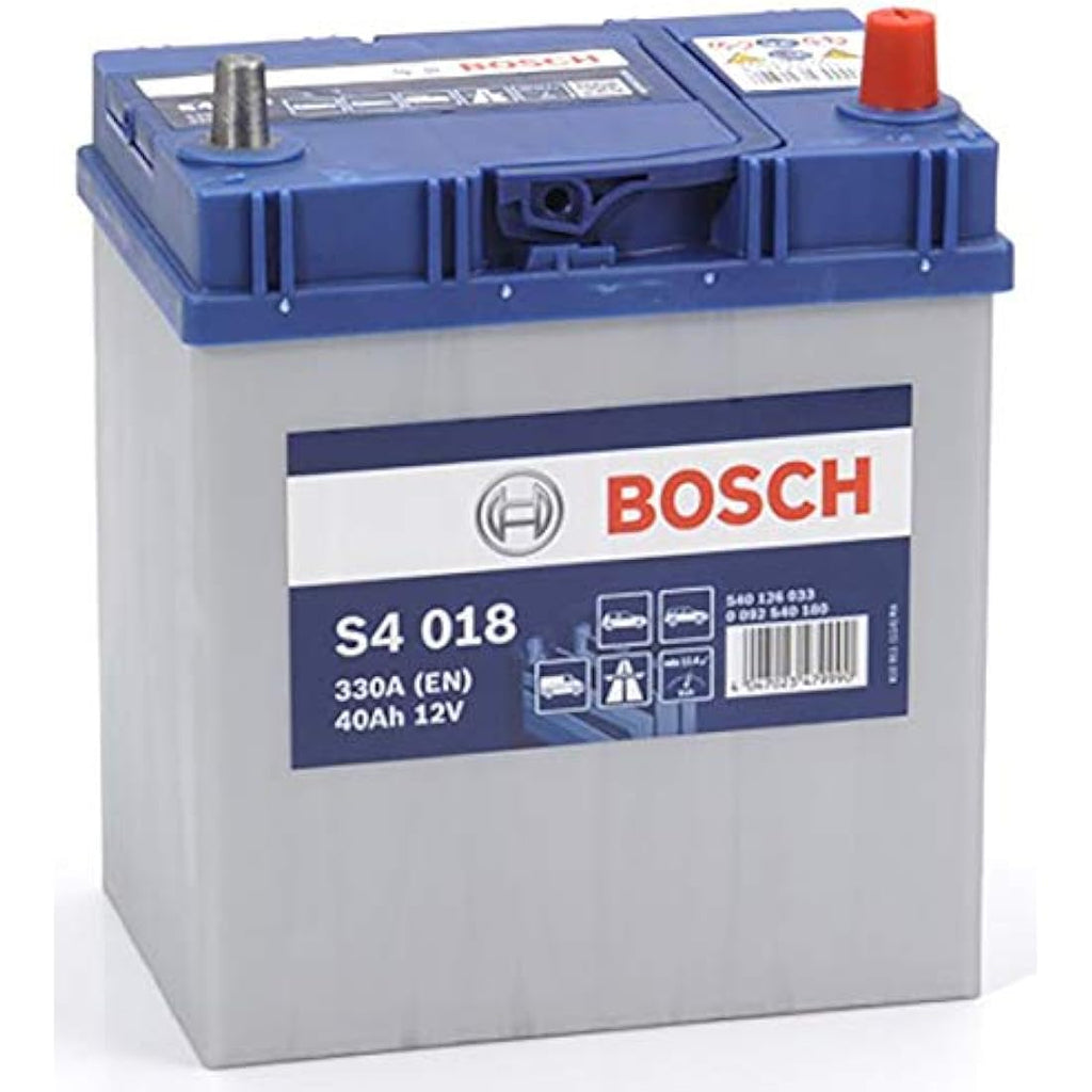 Bosch S4018 Car Battery – 12V 40Ah 330A Lead-Acid Maintenance-Free